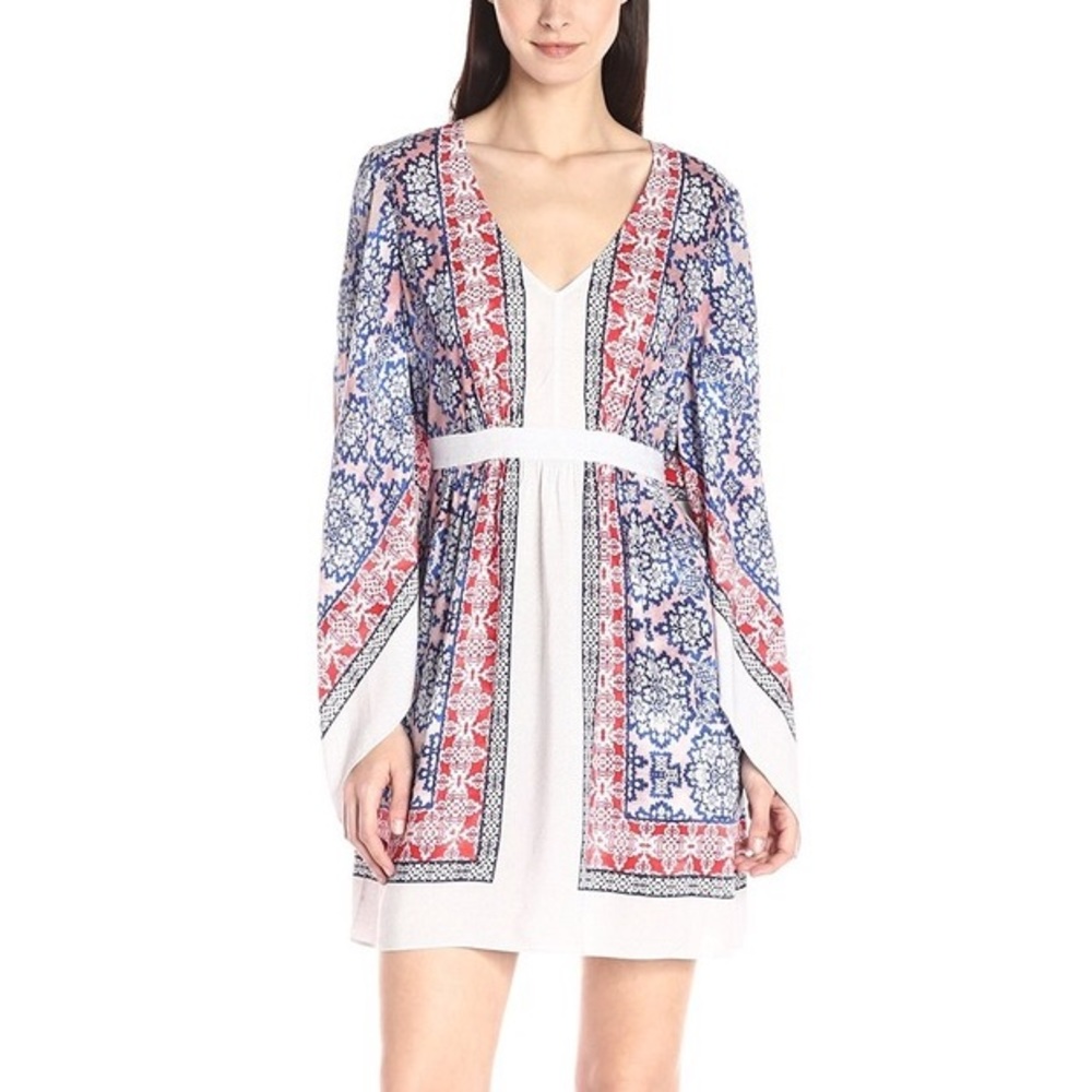 BCBGMaxAzria Jenissa Printed Kimono-Sleeve Dress